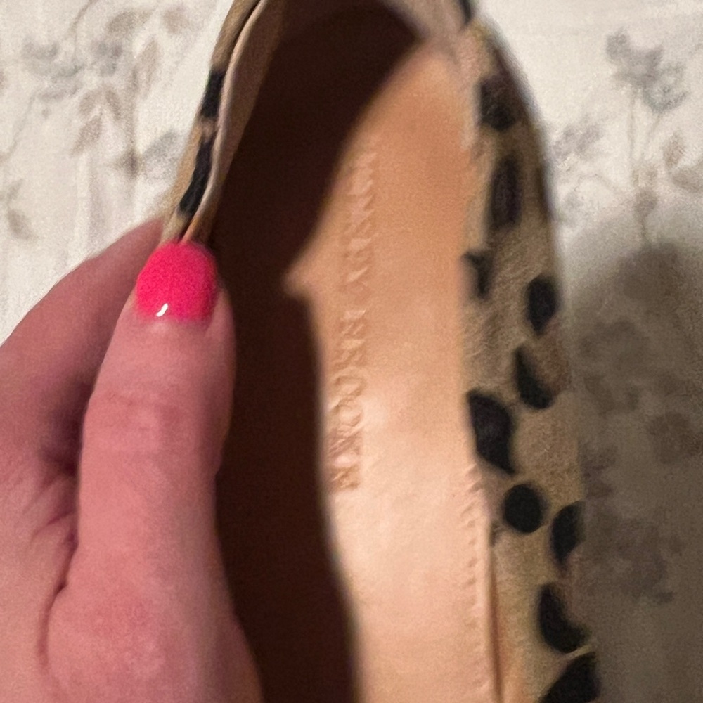 Leather leopard Slip On Loafers 9.5 - Picture 5 of 5